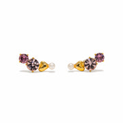 Amorette Climber Earrings in Pink by Lover's Tempo