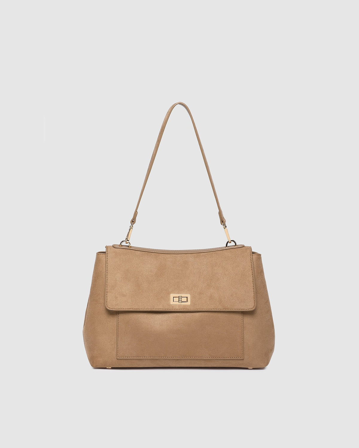 Arden Suede Shoulder Bag in Honey by Louenhide