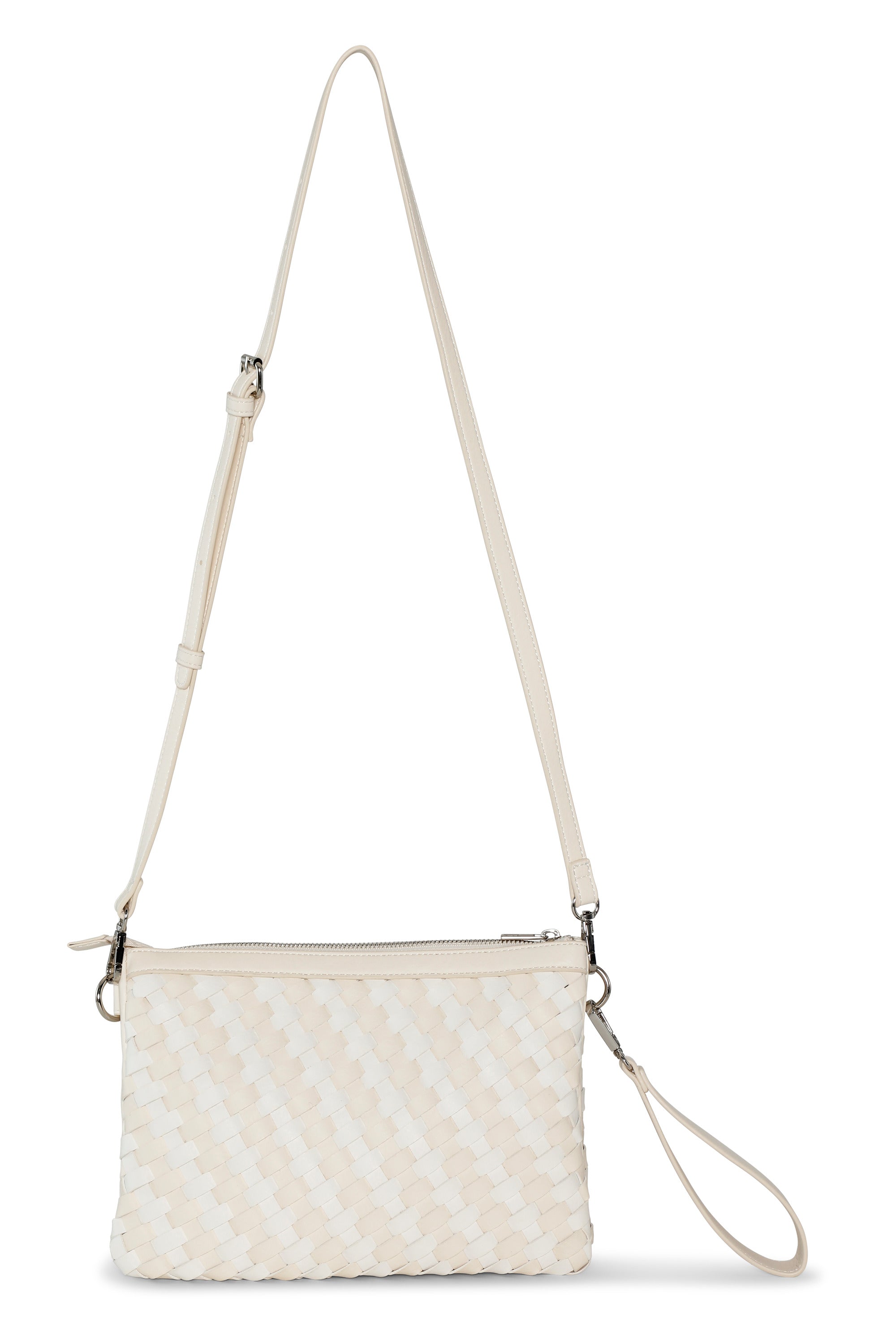 Shoulder Printed Bag in Milk Creme White by Ilse Jacobsen