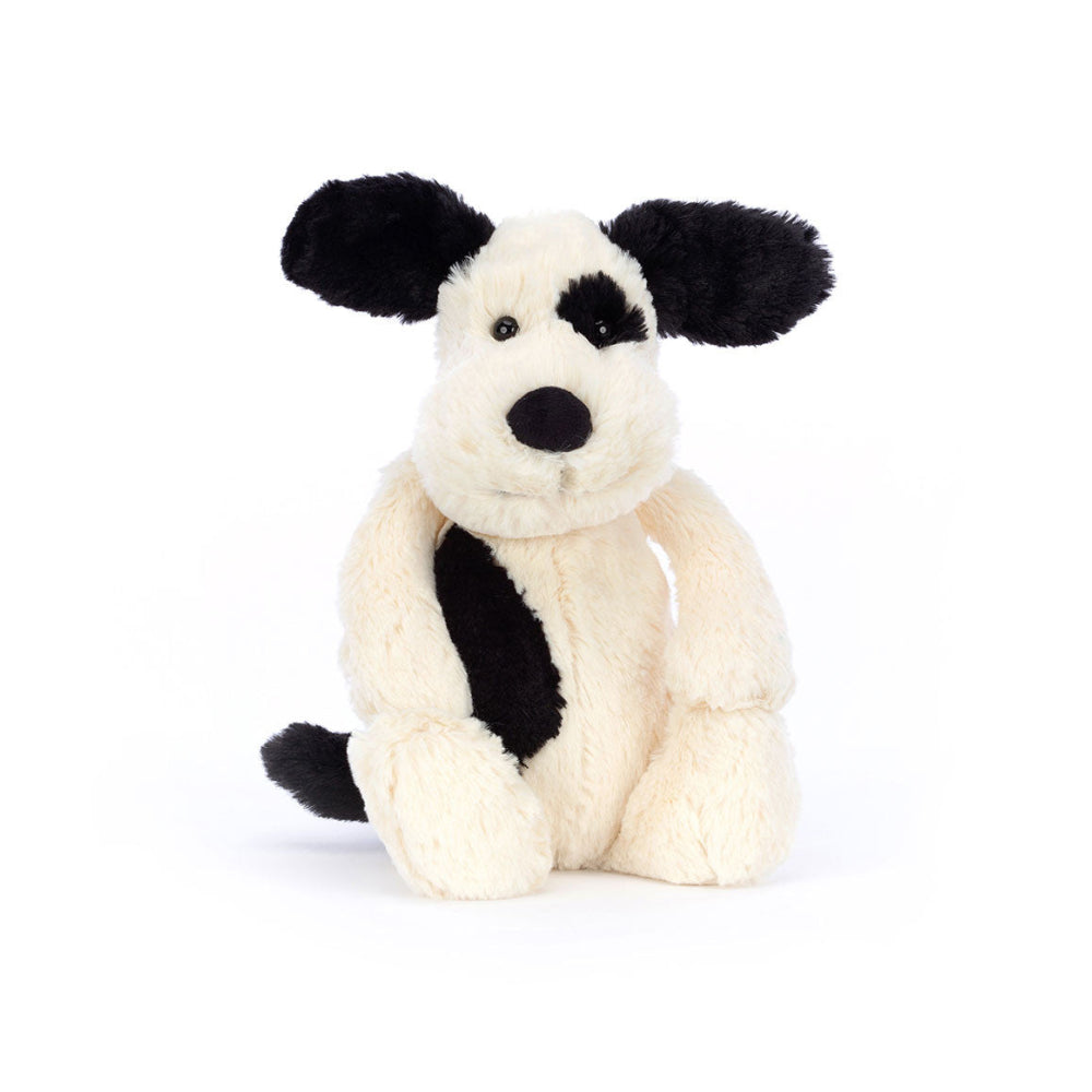 Jellycat Bashful Black & Cream Puppy Little