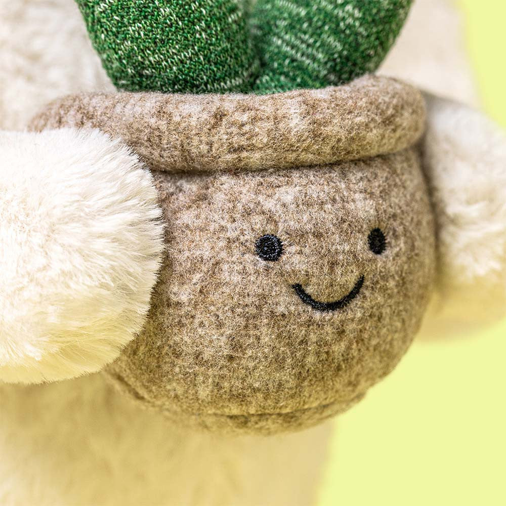 ジェリーキャット　Cream Bunny With Plantうさぎ　ぬいぐるみ Jellycat Cream Bunny With Plant – The Art of Home