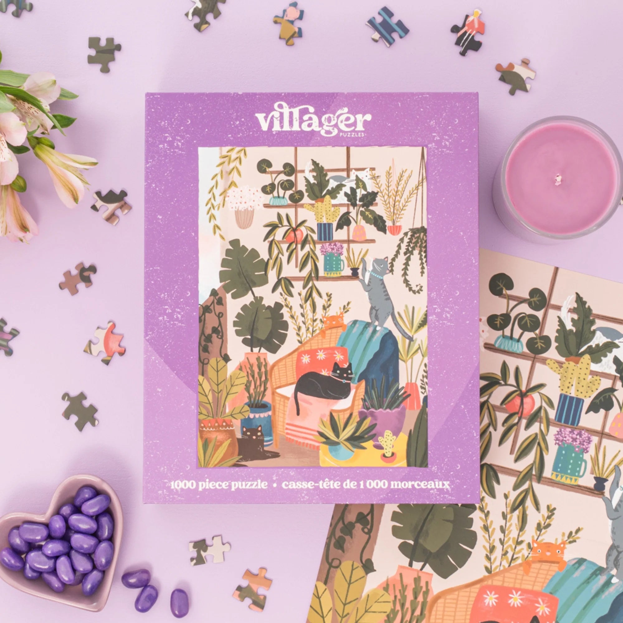 Balcony Cats 1000-Piece Villager Puzzle