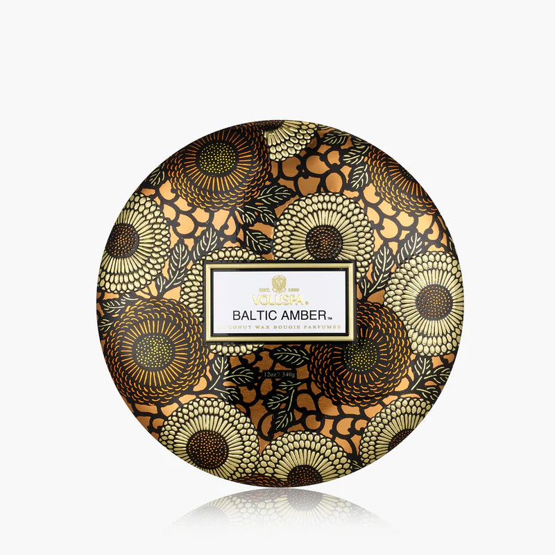 3-Wick Tin Candle in Baltic Amber by Voluspa