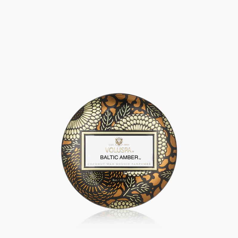 Mini Tin Candle in Baltic Amber by Voluspa