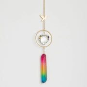 Stone Suncatcher -  Hummingbird Rainbow