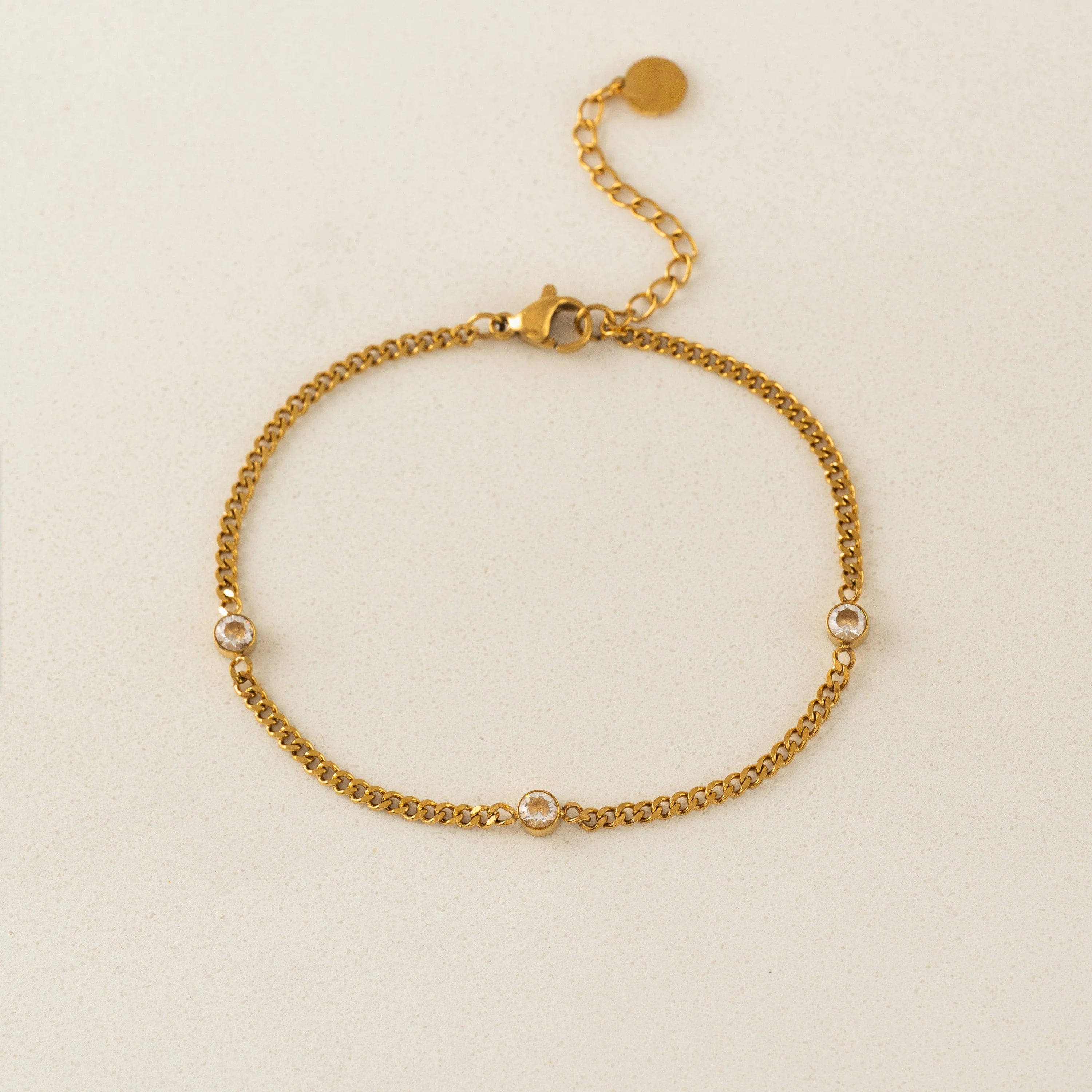 Waterproof Cira Chain Gold Bracelet by Lover's Tempo