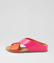 Harli New Sandals in Orange 7 Hot Pink by Django and Juliette
