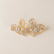 Debut Heart Stud Earrings Gold Mini by Lover's Tempo