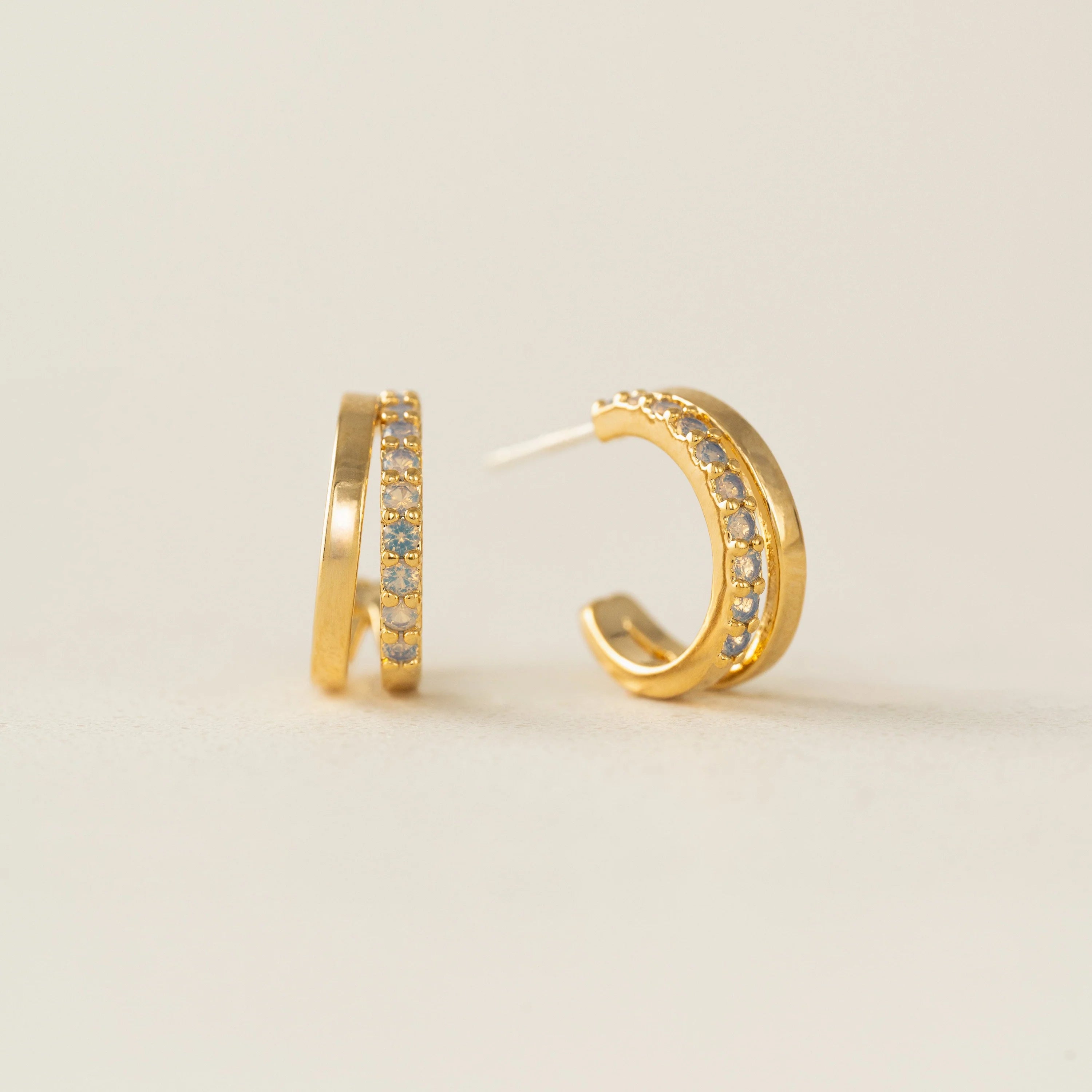 Dewdrop Hoop Earrings Gold by Lover's Tempo
