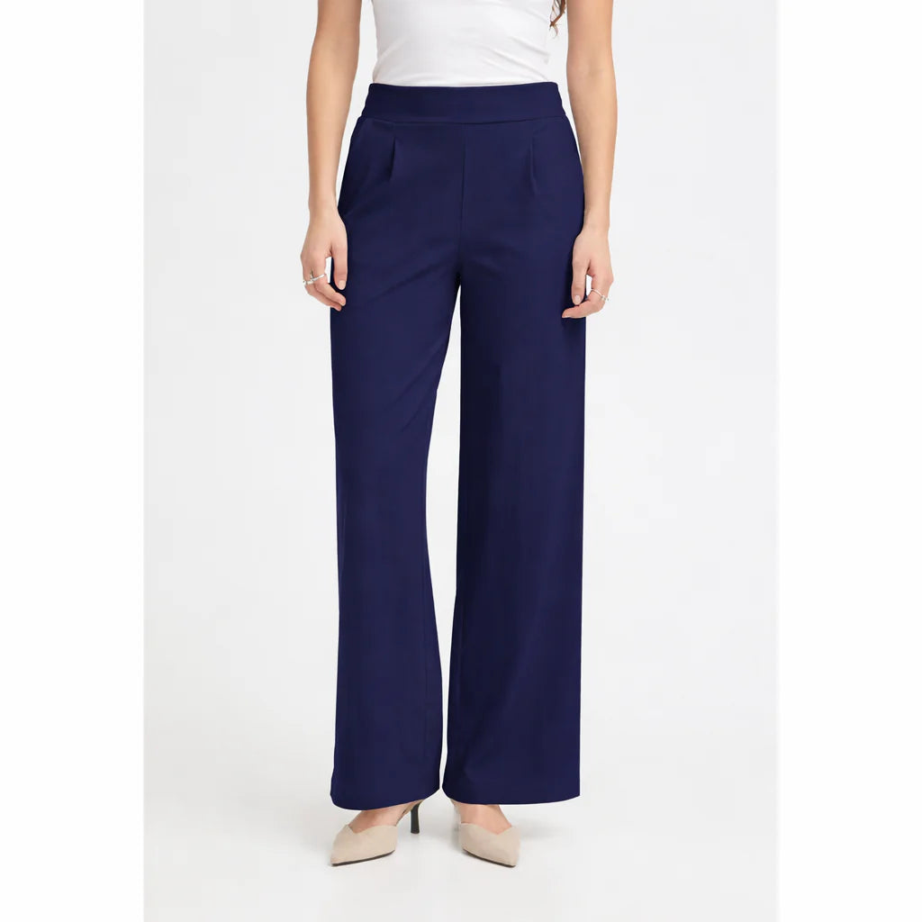 Kate Denim Pant in Dark Blue by ICHI