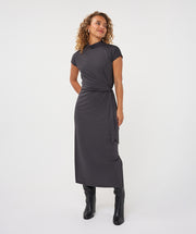 Dress With Waist Detail in Dark Grey by Esqualo