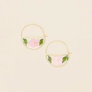 Pressed Flower Earrings - Pink Cherry Blossom