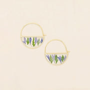 Pressed Flower Earrings - Purple Cornflower