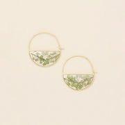 Pressed Flower Earrings - Green Peppergrass