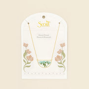 Pressed Flower Necklace - Blue Baby's Breath