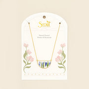 Pressed Flower Necklace - Purple Cornflower