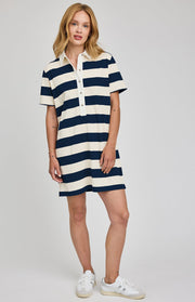 Colbie Dress in Navy Stripe by Gentle Fawn