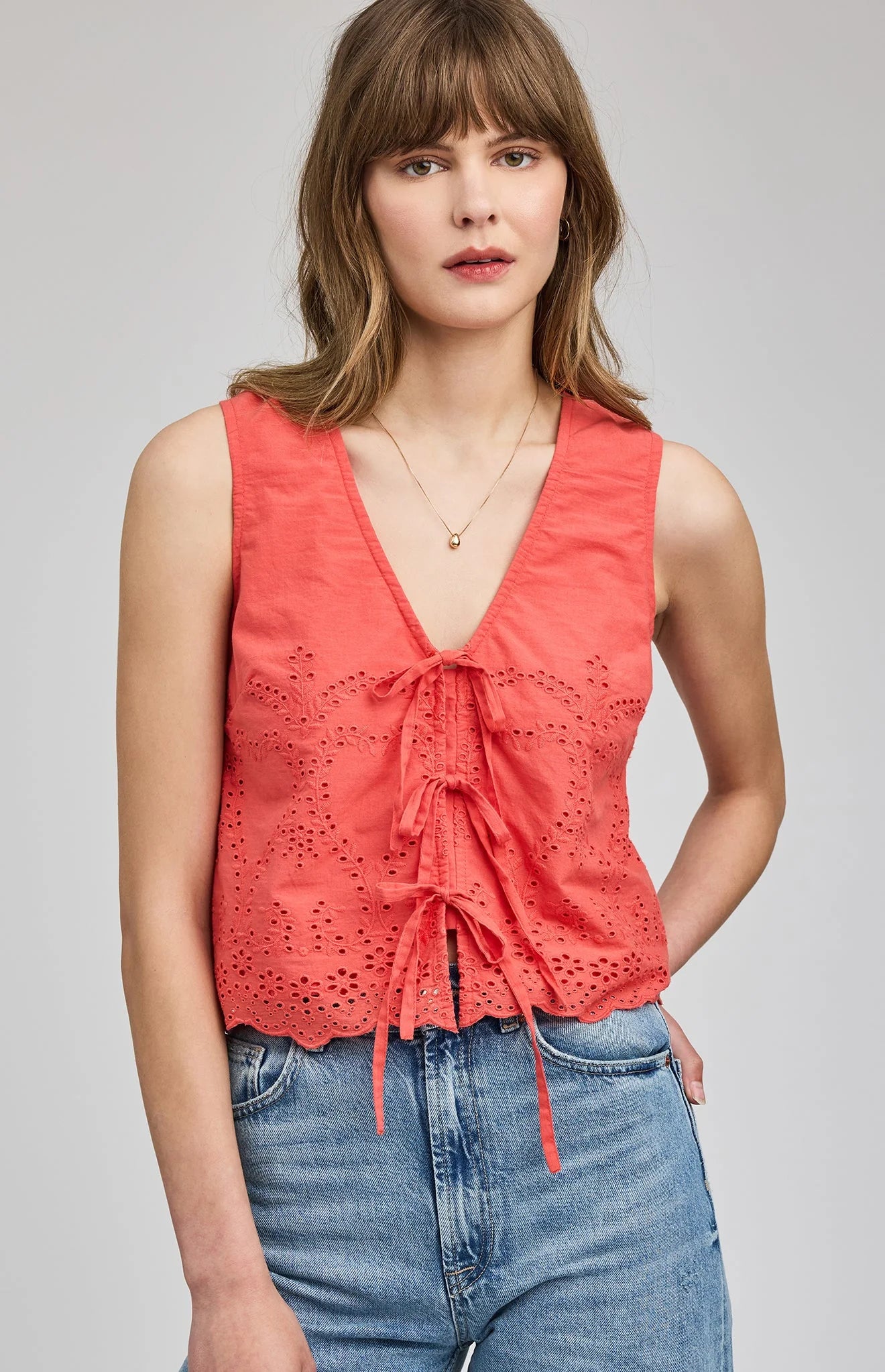 Rhea Sleeveless Top in Grenadine by Gentle Fawn