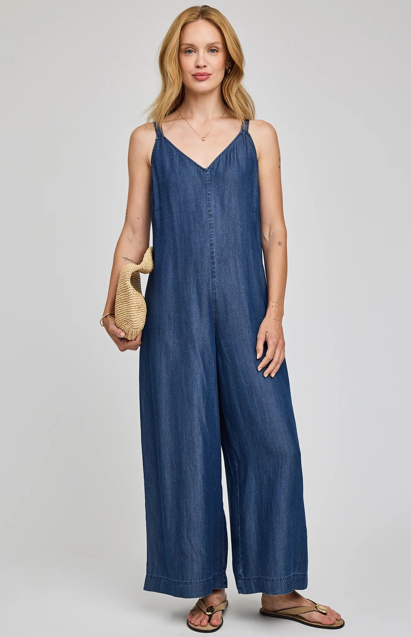 Cambry Jumpsuit in Dark Blue by Gentle Fawn