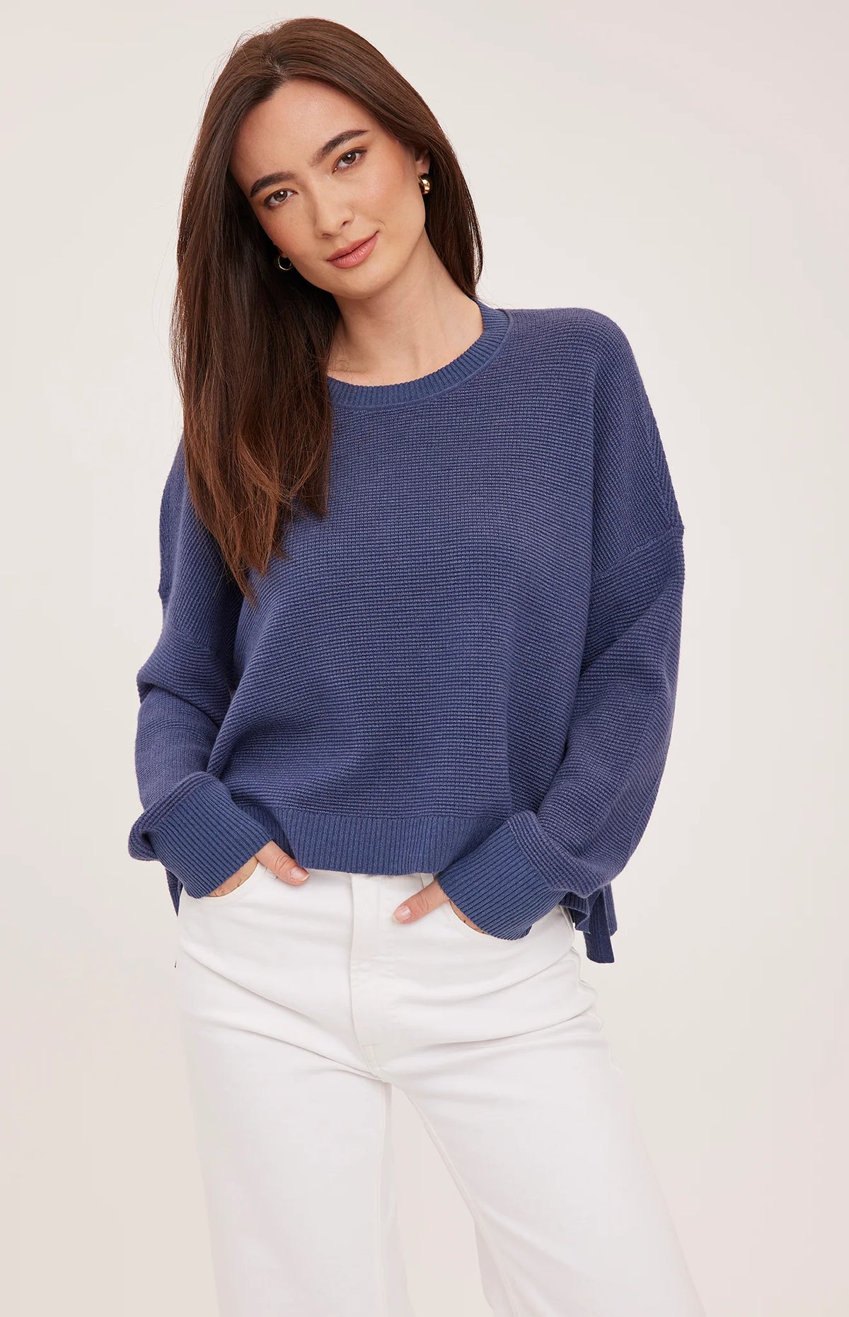 Axel Sweater in Heather Navy by Gentle Fawn