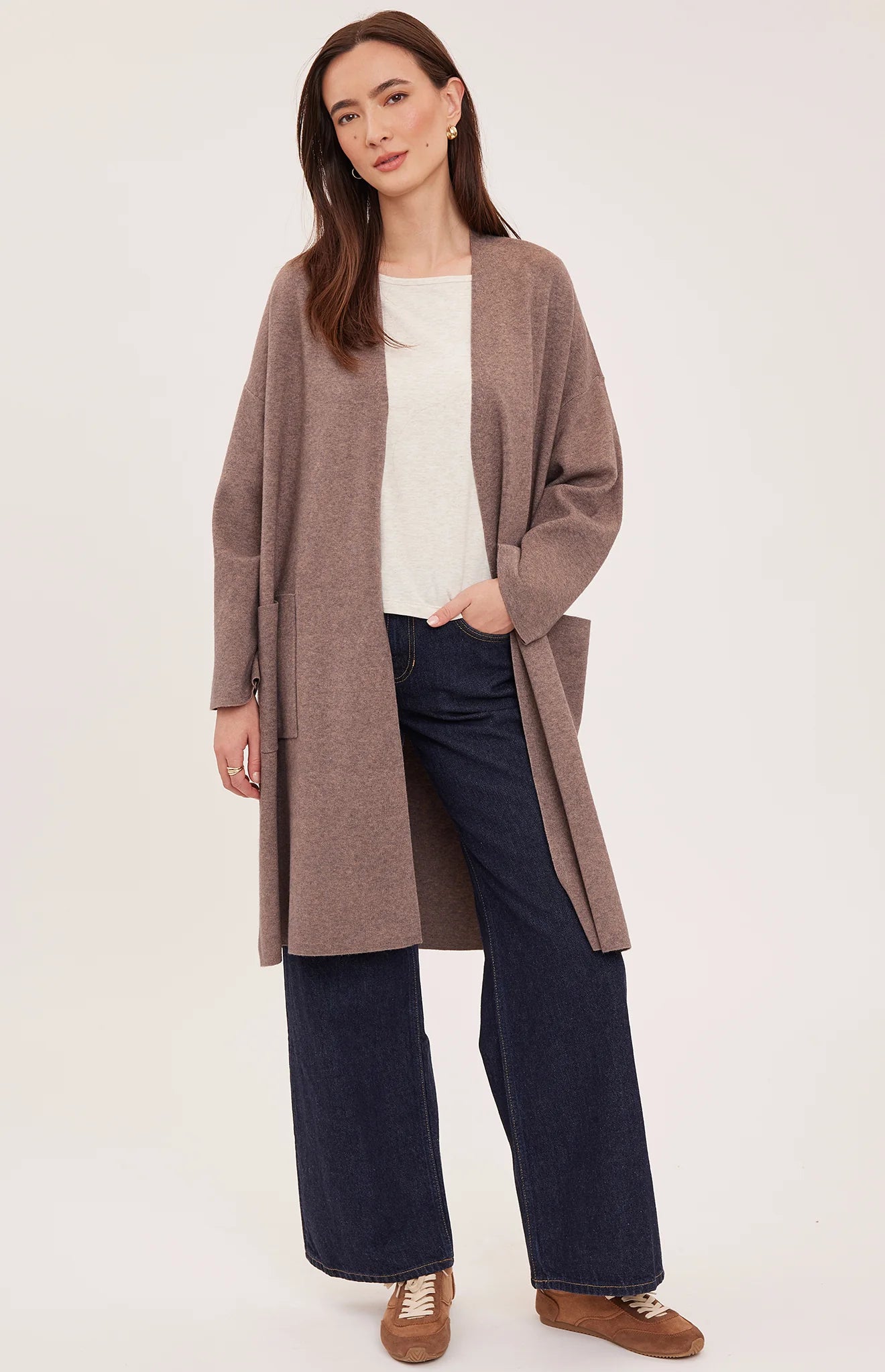 Blake Cardigan in Heather Bark by Gentle Fawn