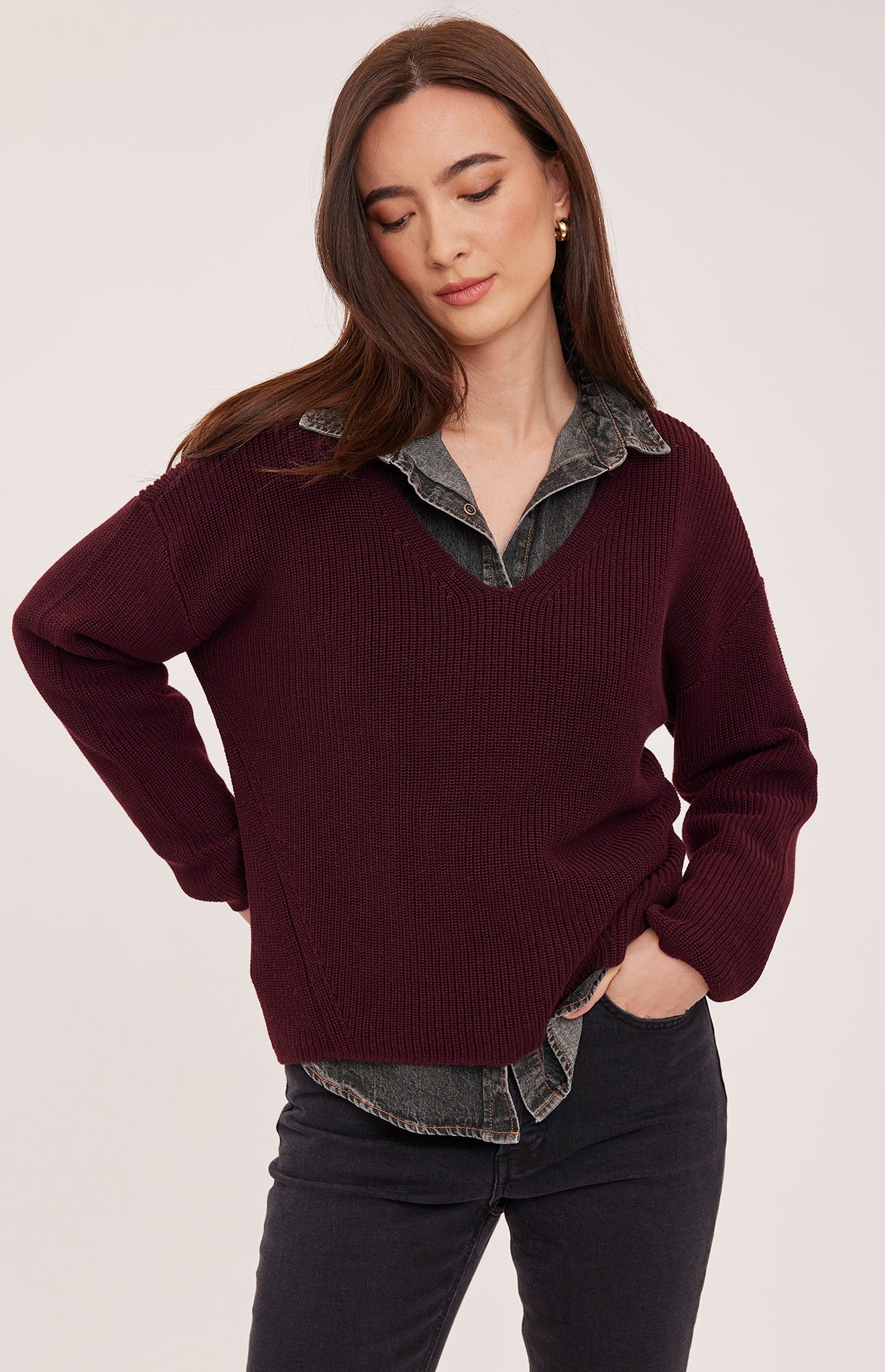 Tucker Sweater in Fig by Gentle Fawn