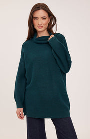 Astrid Tunic Sweater in Heather Spruce by Gentle Fawn