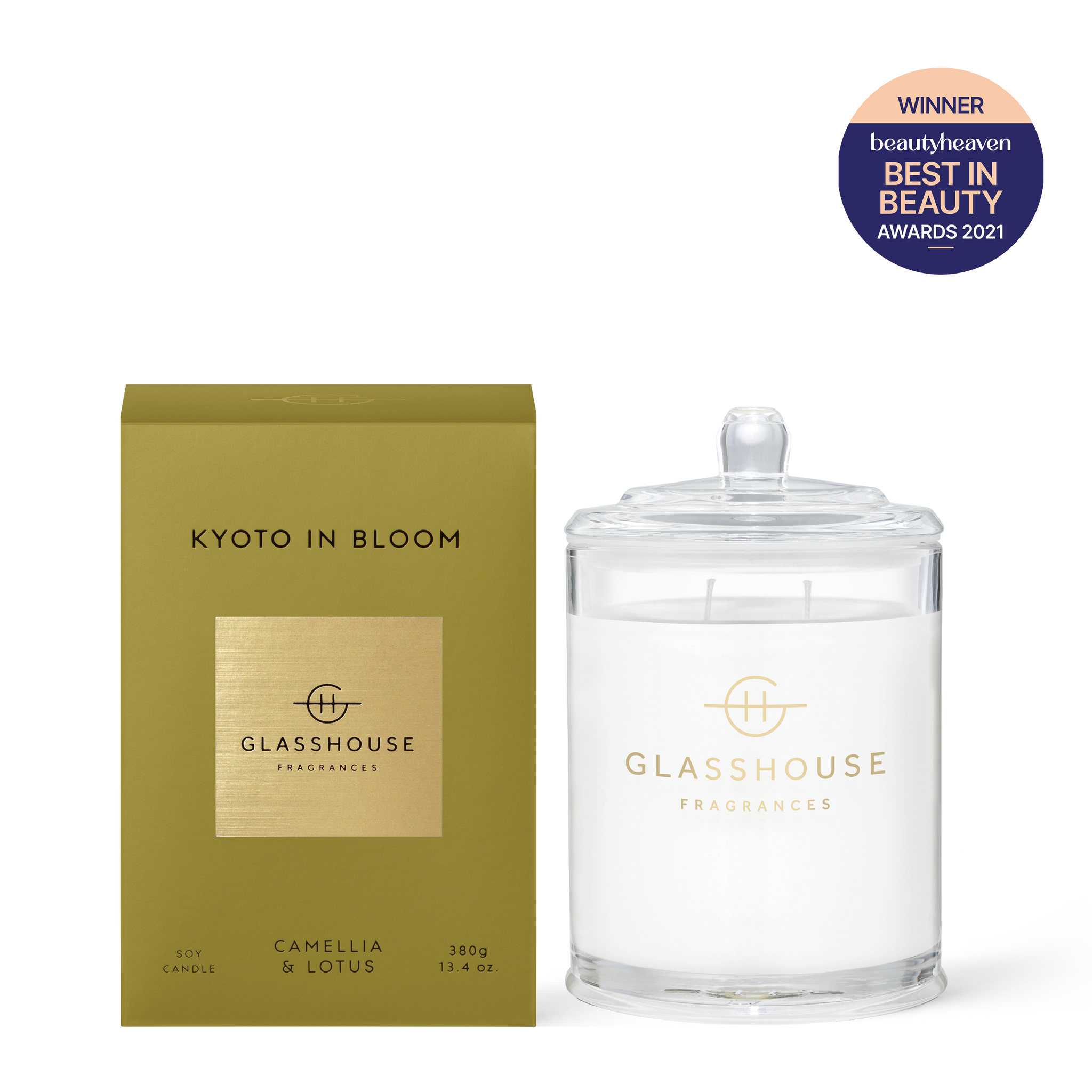 Kyoto in Bloom Large Lidded Candle by Glasshouse Fragrances