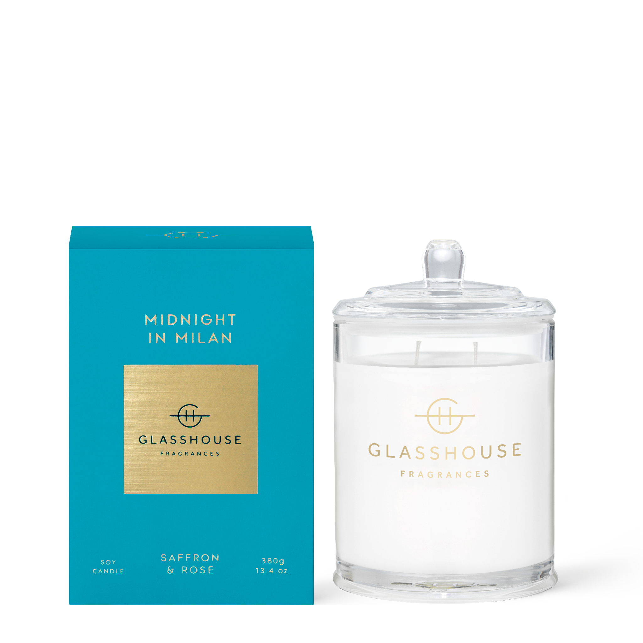 Midnight in Milan Large Lidded Candle by Glasshouse Fragrances