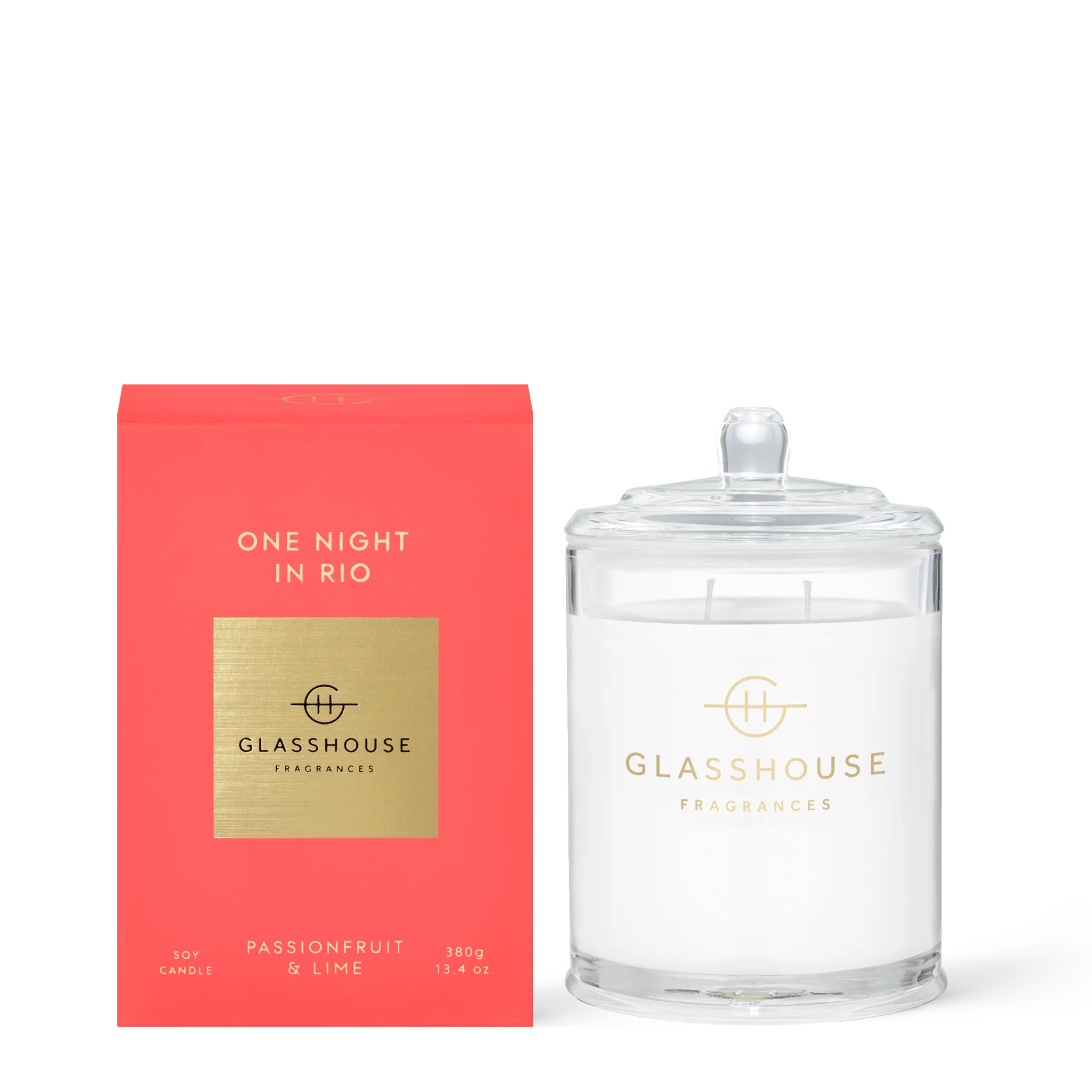 One Night In Rio Large Lidded Candle by Glasshouse Fragrances