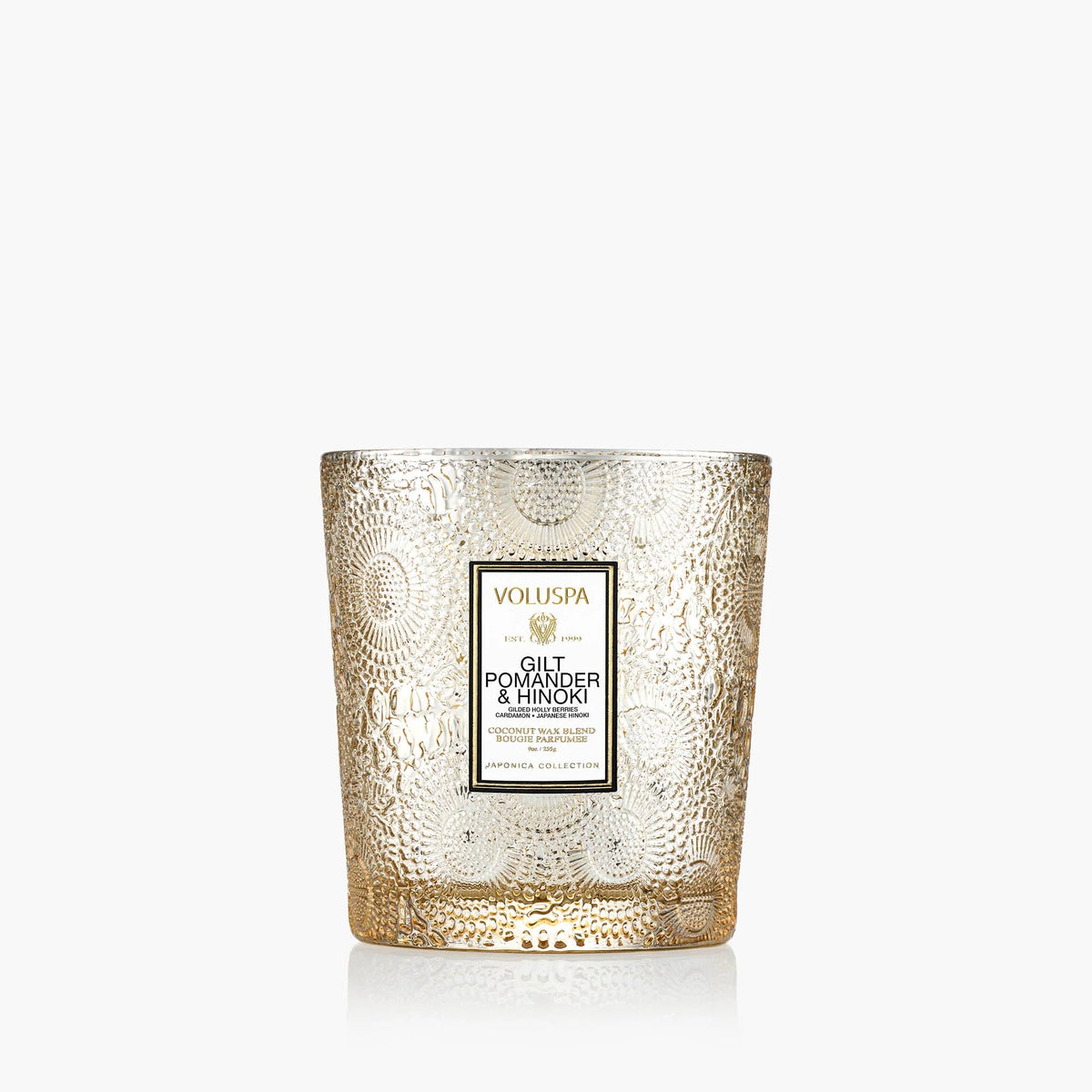 9oz Classic Candle in Gilt Pomander & Hinoki by Voluspa