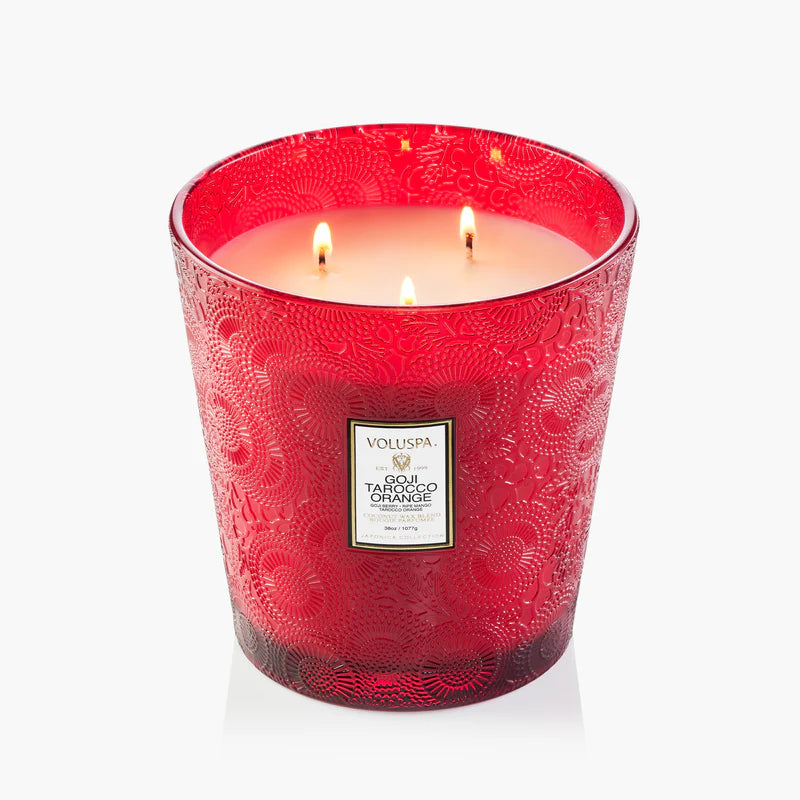 3-Wick Hearth Candle in Goji Tarocco by Voluspa