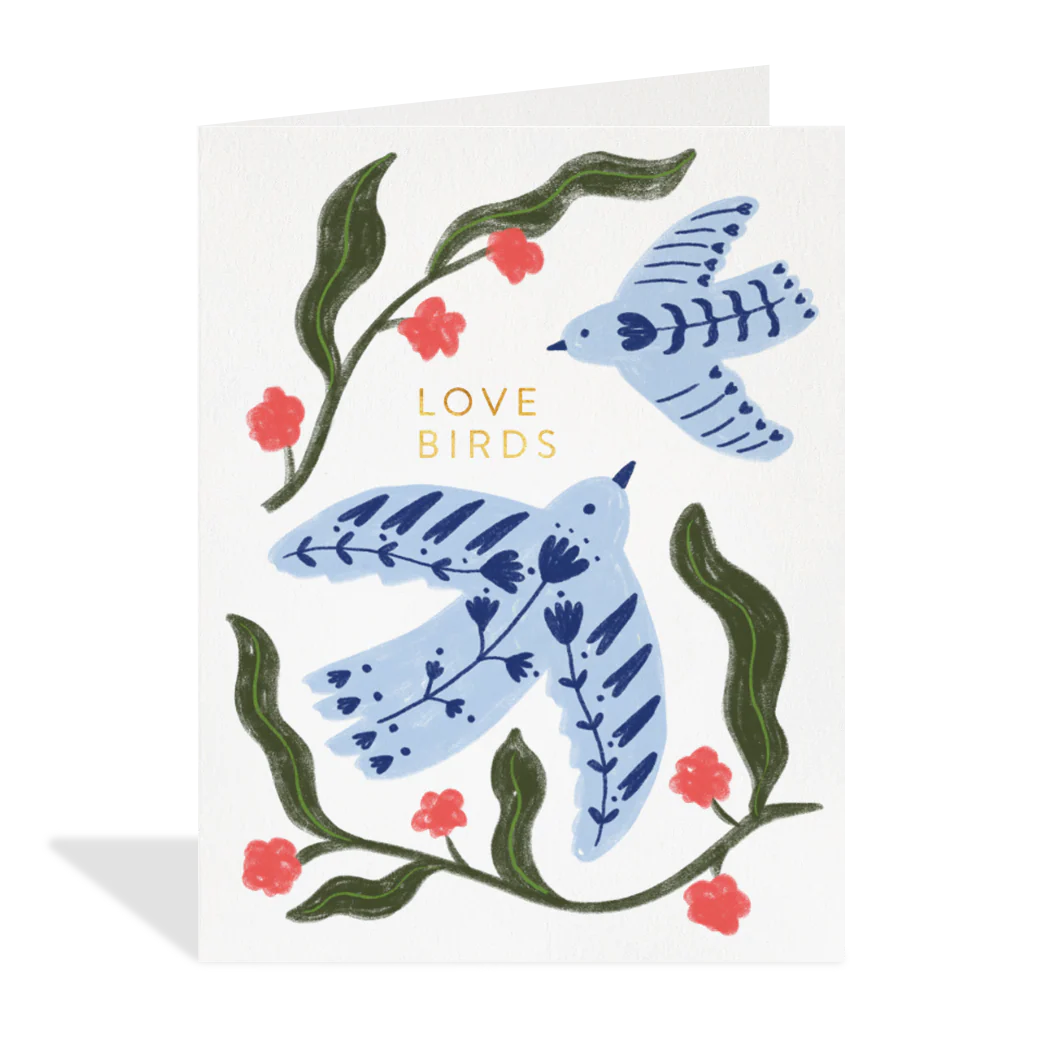 Blue Love Birds Card