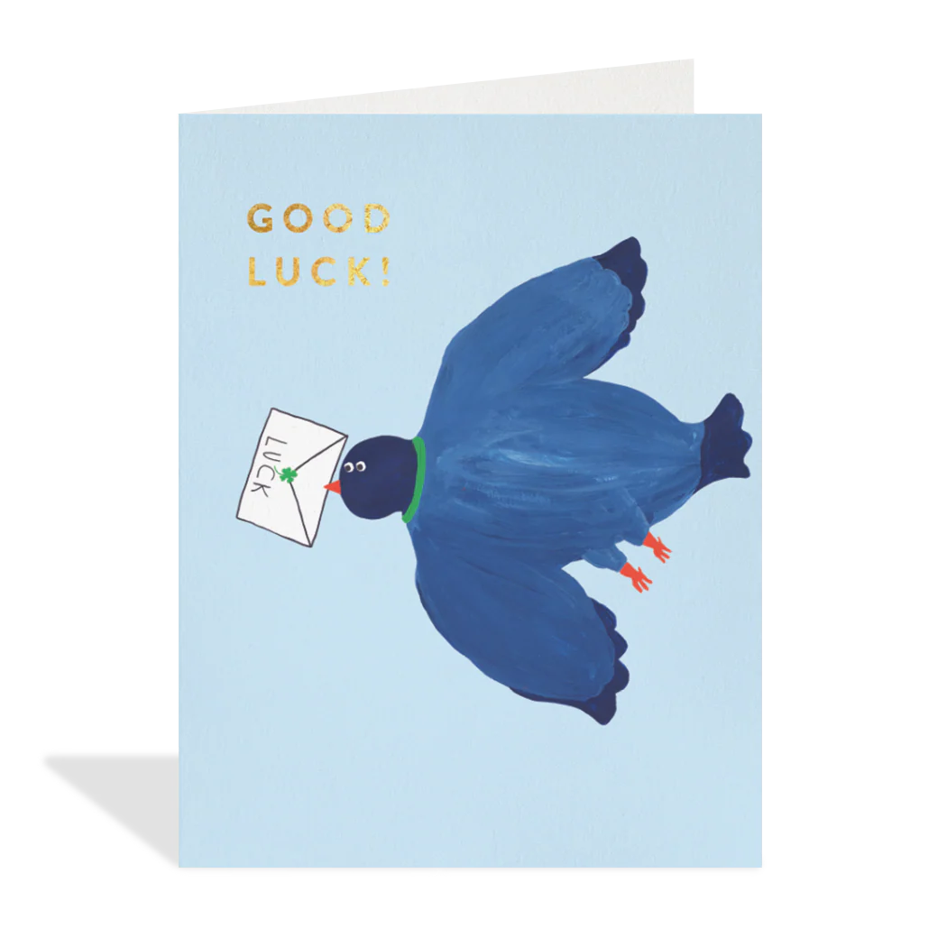 Lucky Bird Good Luck Card