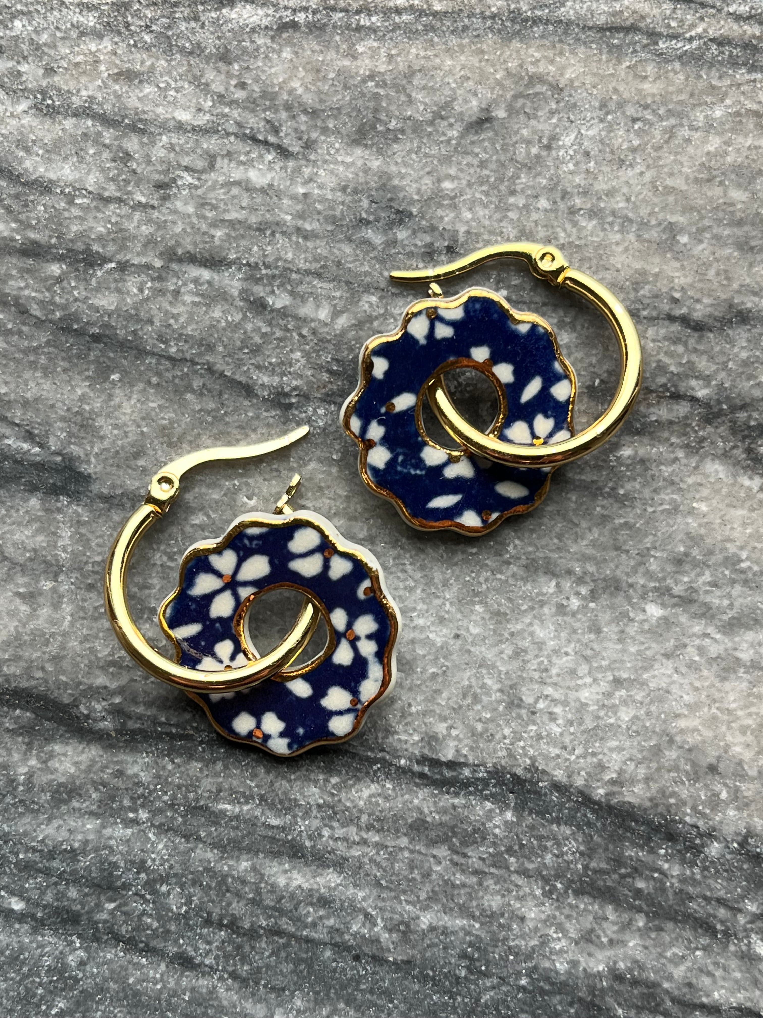 Lake Como Earrings by Wambra Ceramics