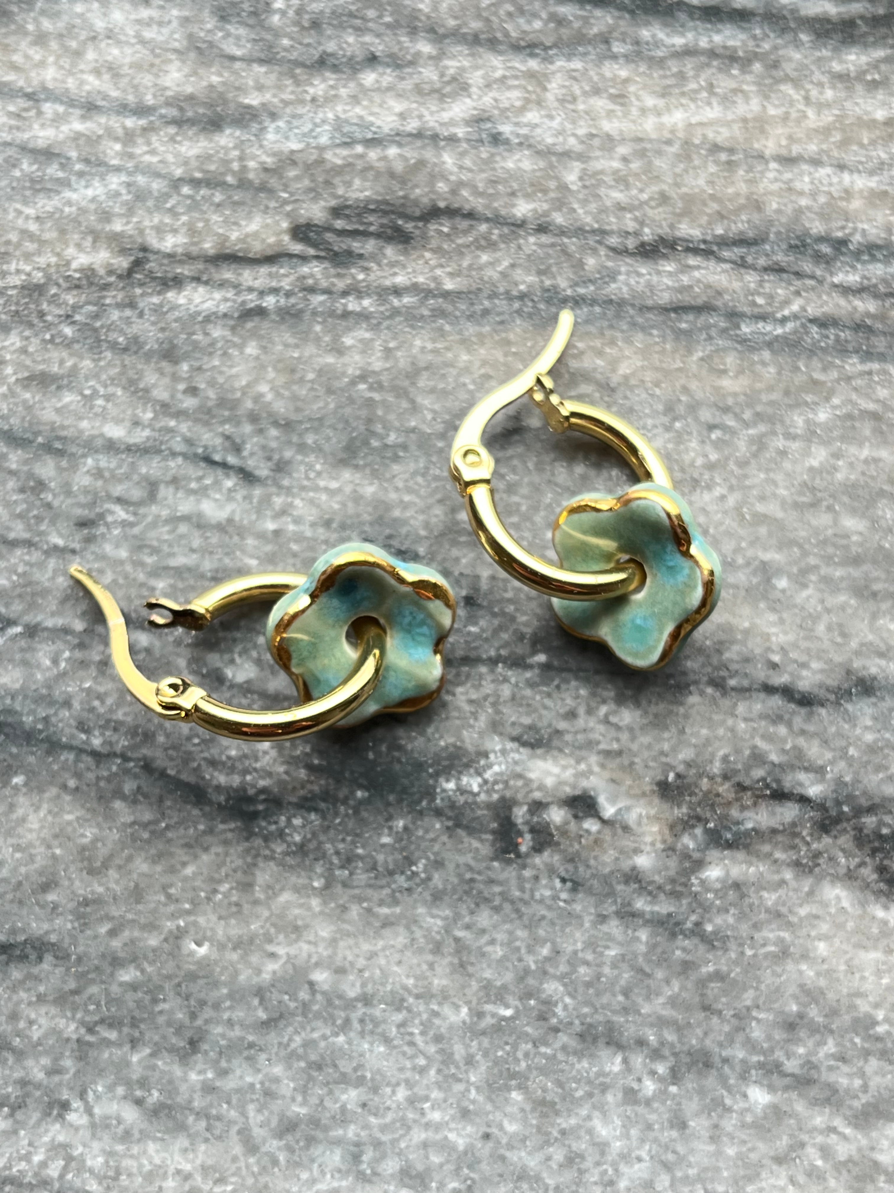 Provence Earrings by Wambra Ceramics