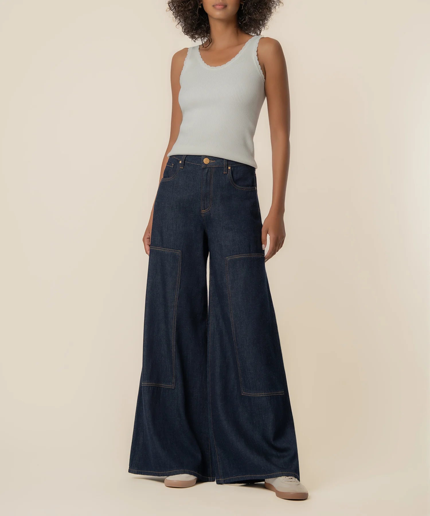 Blake High Rise Slouchy Wide Straight Leg Jeans in Marketable Wash by Kut from the Kloth