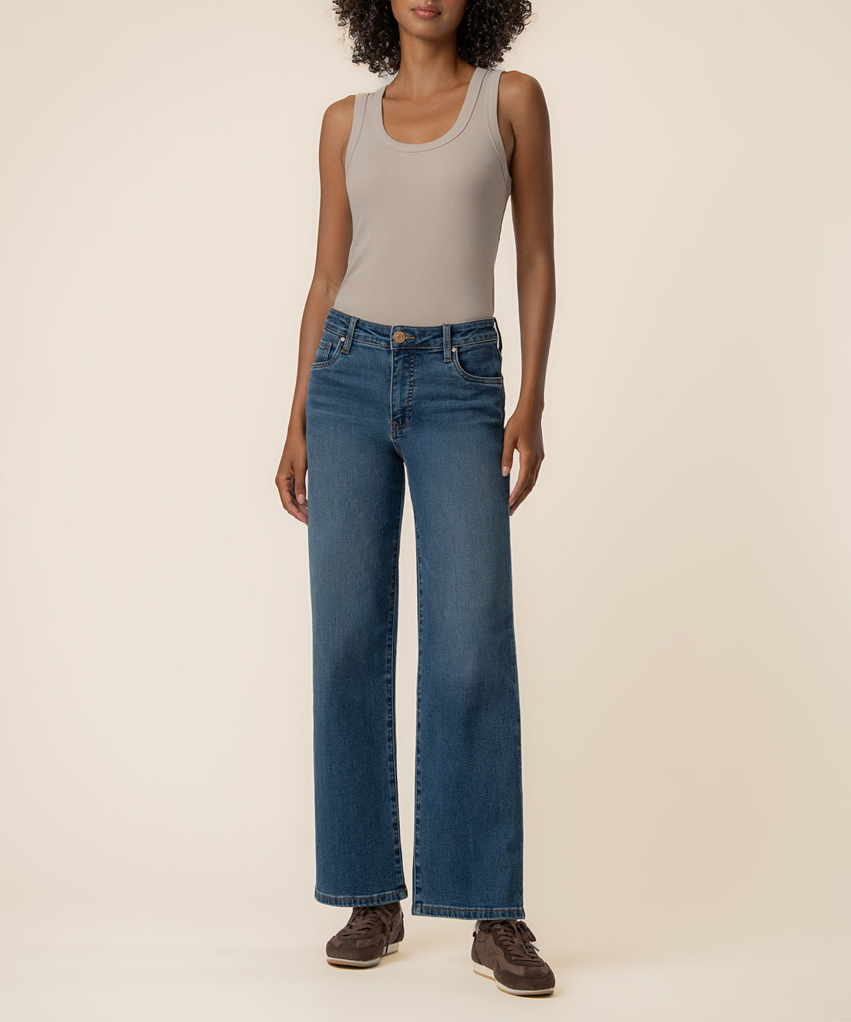 Charlotte Wide Leg High Rise with Fab Ab in Consul by Kut from the Kloth