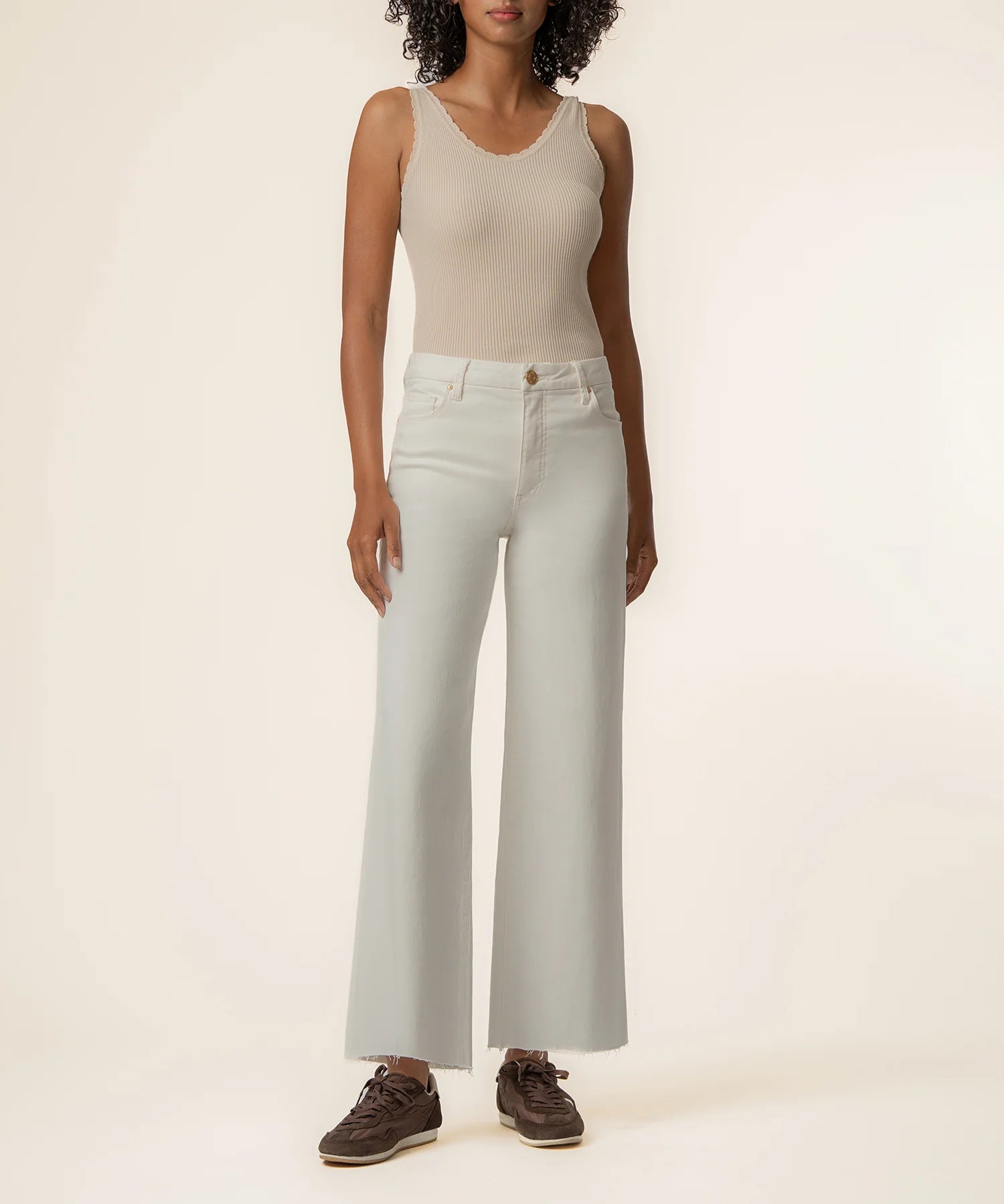 Meg High Rise Wide Leg in Ecru by Kut from the Kloth