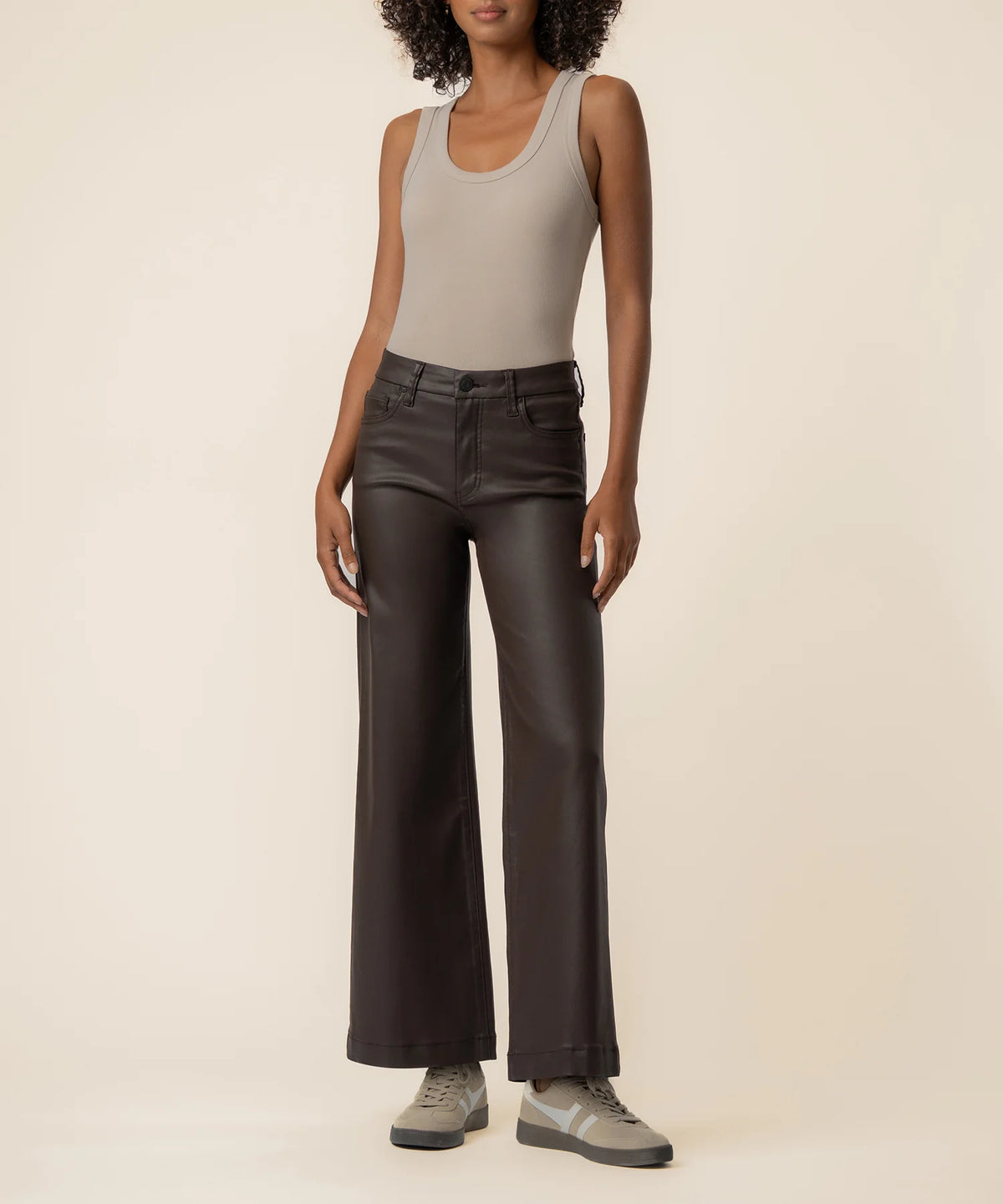 Meg High Rise Fab Ab Wide Leg Chocolate by Kut from the Kloth