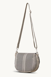 Knitted Crossbody Bag Milk in Creme Black by Ilse Jacobsen