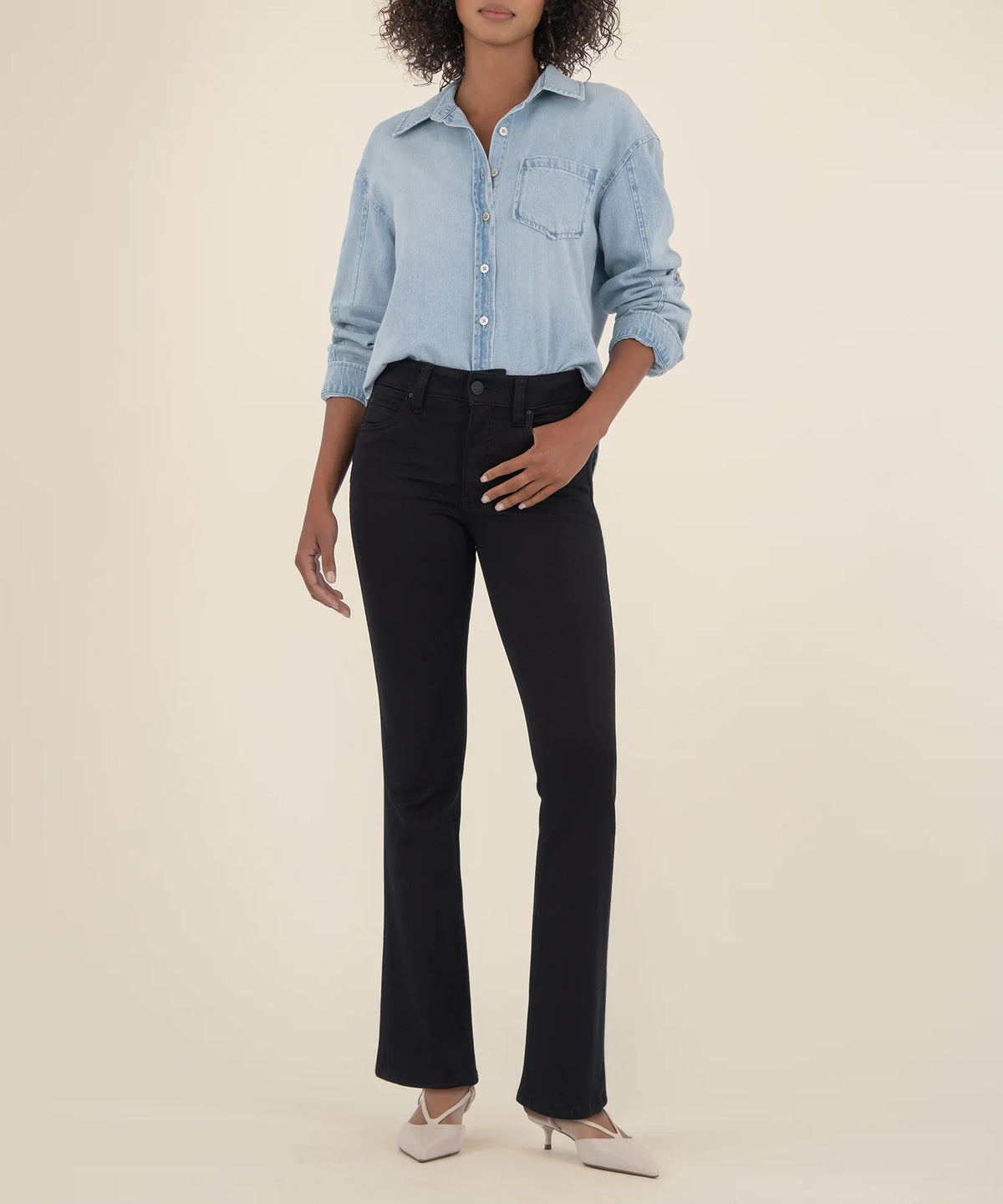 Natalie High Rise Fab Ab Bootcut in Black by Kut from the Kloth
