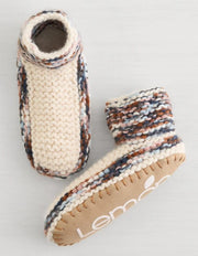 Aurora Slipper Bootie in Ivory by Lemon Loungewear