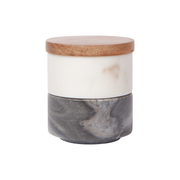 Salt Cellar Marble White & Slate