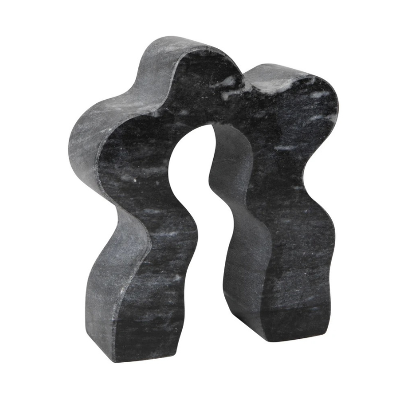 Marble Gray Wave Bookend