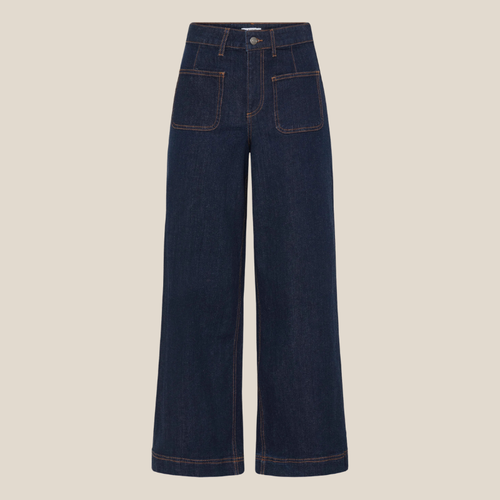 Komma Wide Jeans in Rinse Blue by b.young