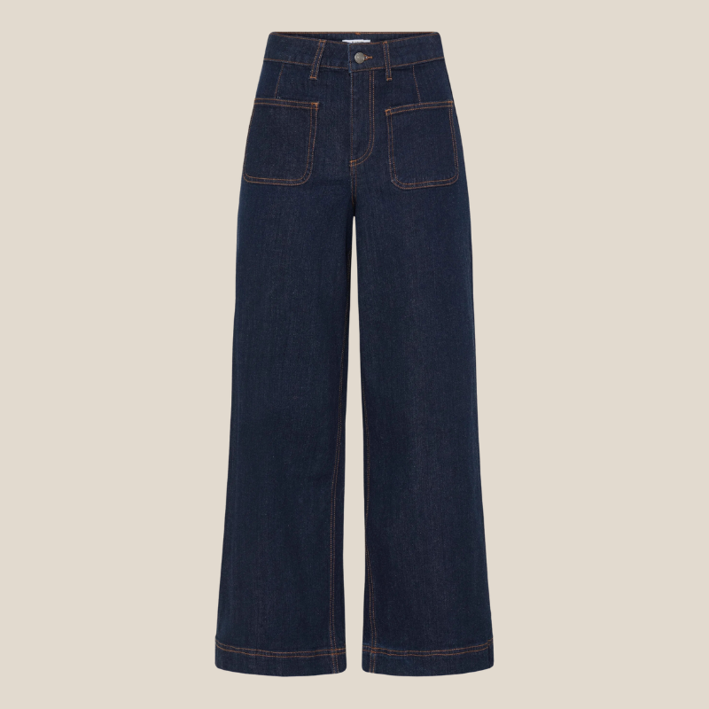 Komma Wide Jeans in Rinse Blue by b.young