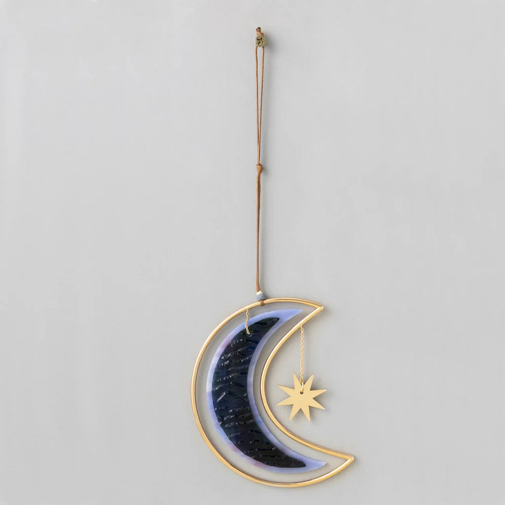 Stained Glass Light Catcher - Moon Star