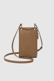 Suki RFID Phone Bag in Caramel by Louenhide