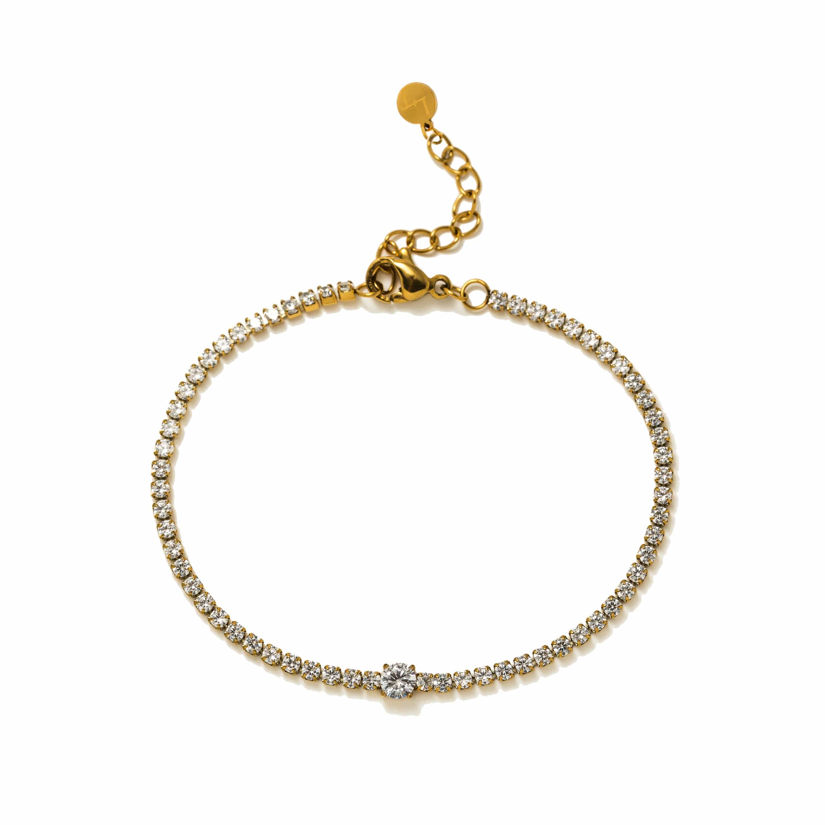 Luma Tennis Gold Waterproof Bracelet by Lover's Tempo